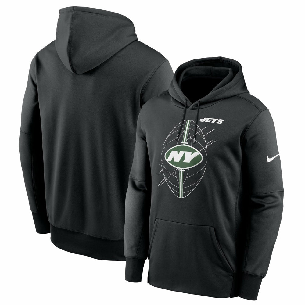 New York Jets Performance Fleece Pullover Hoodie Black - Nike
