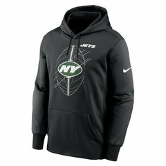 New York Jets Performance Fleece Pullover Hoodie Black - Nike
