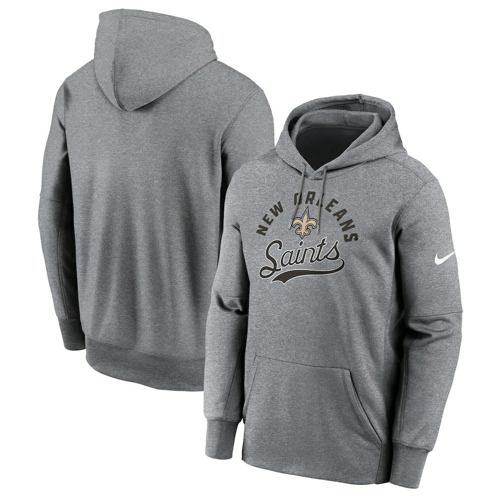 New Orleans Saints Performance Fleece Pullover Hoodie Heather Gray - Nike
