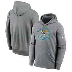 Jacksonville Jaguars Performance Fleece Pullover Hoodie Heather Gray - Nike
