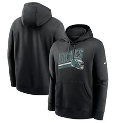 Philadelphia Eagles Club Fleece Pullover Hoodie Black - Nike