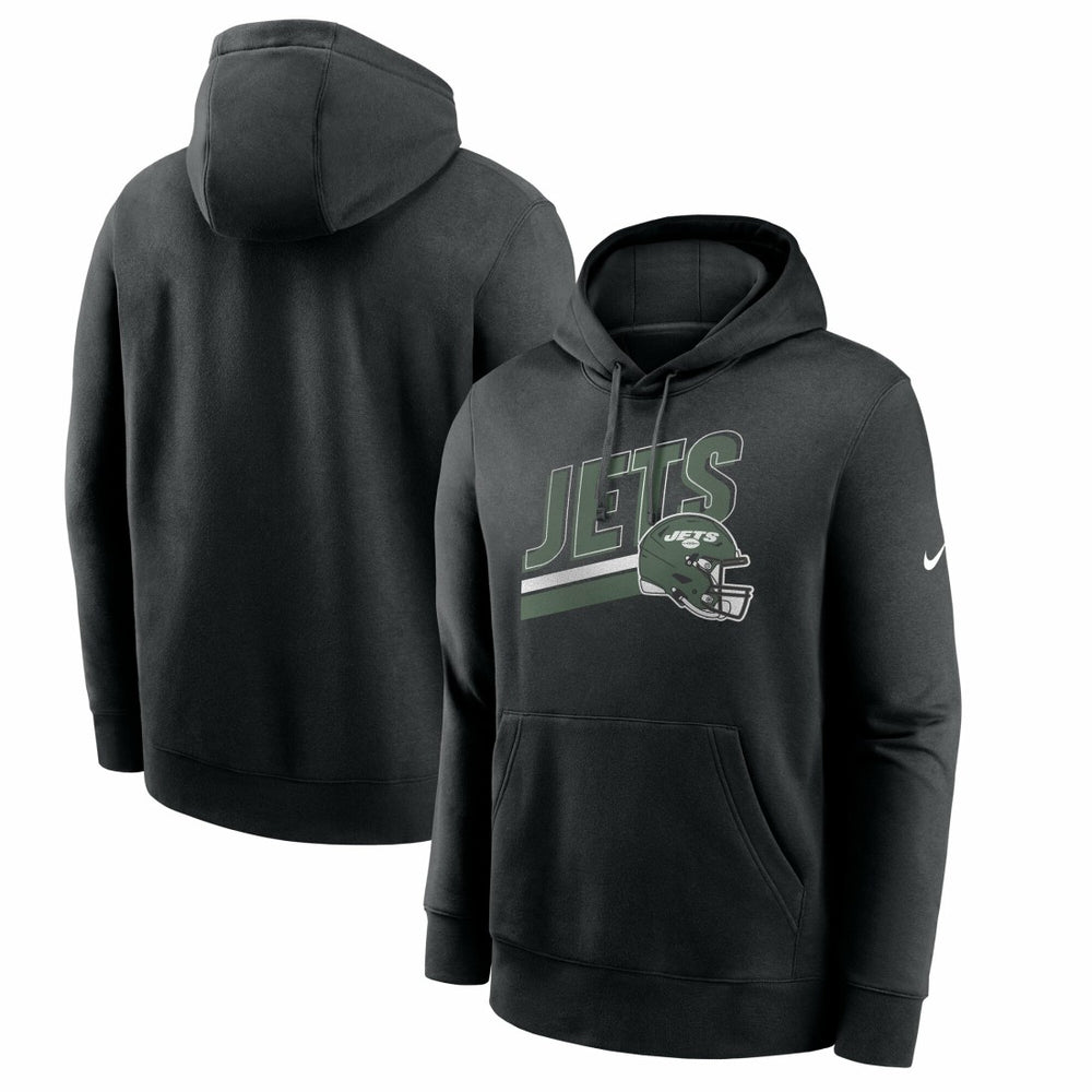 New York Jets Club Fleece Pullover Hoodie Black - Nike