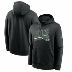 New York Jets Club Fleece Pullover Hoodie Black - Nike