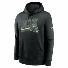 New York Jets Club Fleece Pullover Hoodie Black - Nike