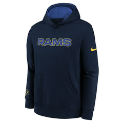 Los Angeles Rams Youth 2025 Rivalries Collection Club Hoodie Midnight Blue - Nike