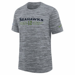 Seattle Seahawks Youth 2025 Rivalries Collection Sideline Velocity Dri-FIT T-Shirt Wolf Gray - Nike