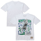 Mitchell & Ness - Dirk Nowitzki Dallas Mavericks Hardwood Classics Chalked Up T-Shirt - White