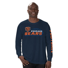 Chicago Bears Starter Half Time Long Sleeve T-Shirt Navy - NFL