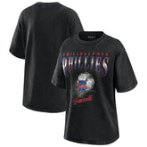 Philadelphia Phillies WEAR by Erin Andrews Women's Oversized Boyfriend T-Shirt for sale
