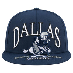 Dallas Cowboys New Era Throwback Oversized 59FIFTY Fitted Hat Navy - NFL
