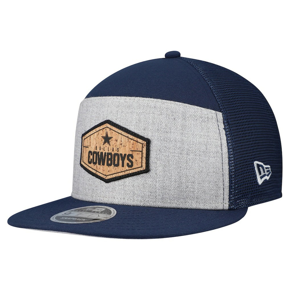 Dallas Cowboys New Era Cork Split Panel 9FIFTY Trucker Snapback Hat Gray/Navy - NFL