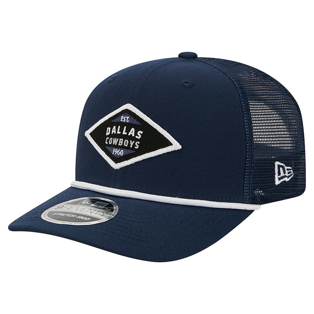 Dallas Cowboys New Era 9SEVENTY Team Rope Stretch-Snap Hat Navy - NFL