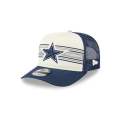 Dallas Cowboys New Era Banner A-Frame 9FIFTY Snapback Hat Cream/Navy - NFL
