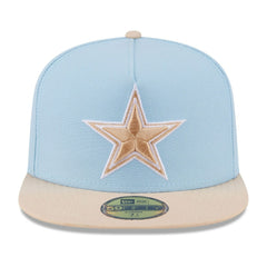 Dallas Cowboys New Era Two-Tone Color Pack A-Frame 59FIFTY Fitted Hat Light Blue/Light Beige - NFL