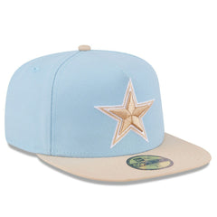 Dallas Cowboys New Era Two-Tone Color Pack A-Frame 59FIFTY Fitted Hat Light Blue/Light Beige - NFL