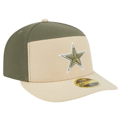 Dallas Cowboys New Era 2-Tone Color Pack Split Panel 59FIFTY Fitted Hat Light Beige/Olive - NFL
