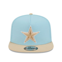 Dallas Cowboys New Era Two-Tone Color Pack A-Frame 9FIFTY Snapback Hat Light Blue/Brown - NFL