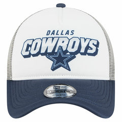Dallas Cowboys New Era Youth Streak 9FORTY A-Frame Adjustable Hat White/Navy - NFL