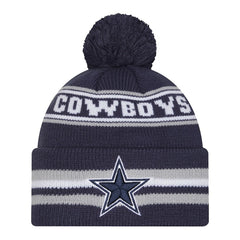 Dallas Cowboys New Era Youth Classic Cuffed Knit Hat with Pom Navy - NFL