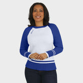 Los Angeles Rams WEAR by Erin Andrews Women's Colorblock Raglan Sweater White/Royal - NFL
