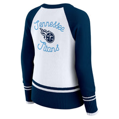 Tennessee Titans WEAR by Erin Andrews Women's Colorblock Raglan Sweater White/Navy - NFL