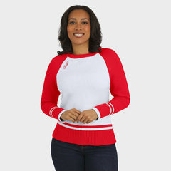 Kansas City Chiefs WEAR by Erin Andrews Women's Colorblock Raglan Sweater White/Red - NFL