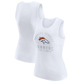 Denver Broncos WEAR by Erin Andrews Women's Ribbed Graphic Tank Top White - NFL