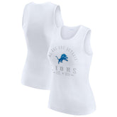 Detroit Lions WEAR by Erin Andrews Women's Ribbed Graphic Tank Top White - NFL