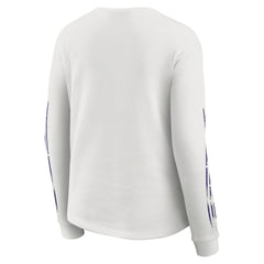 Baltimore Ravens WEAR by Erin Andrews Women's Graphic Waffle Long-Sleeve T-Shirt White - NFL
