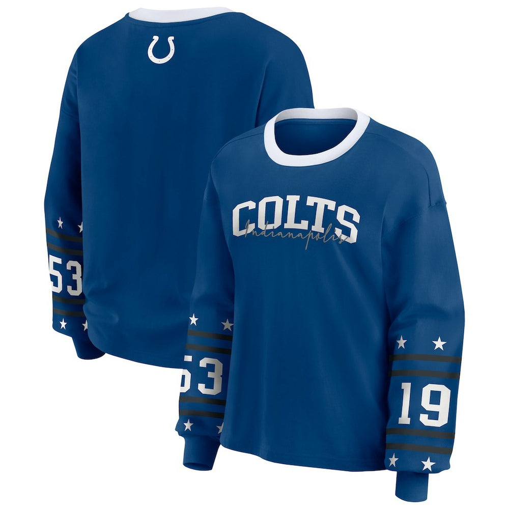 Indianapolis Colts WEAR by Erin Andrews Women's Sport Long-Sleeve T-Shirt Royal - NFL