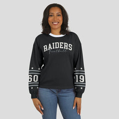 Las Vegas Raiders WEAR by Erin Andrews Women's Sport Long-Sleeve T-Shirt Black - NFL