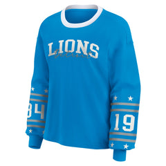 Detroit Lions WEAR by Erin Andrews Women's Sport Long-Sleeve T-Shirt Blue - NFL