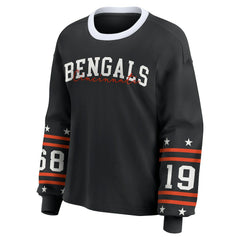 Cincinnati Bengals WEAR by Erin Andrews Women's Sport Long-Sleeve T-Shirt Black - NFL