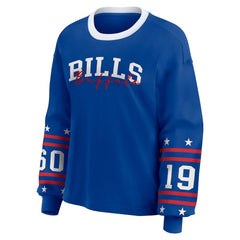 Buffalo Bills WEAR by Erin Andrews Women's Plus Size Sport Long-Sleeve T-Shirt Royal - NFL