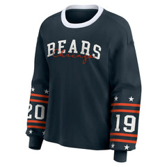 Chicago Bears WEAR by Erin Andrews Women's Plus Size Sport Long-Sleeve T-Shirt Navy - NFL