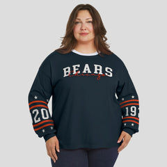 Chicago Bears WEAR by Erin Andrews Women's Plus Size Sport Long-Sleeve T-Shirt Navy - NFL