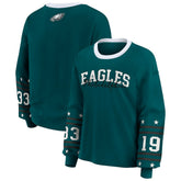 Philadelphia Eagles WEAR by Erin Andrews Women's Plus Size Sport Long-Sleeve T-Shirt Midnight Green - NFL