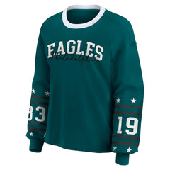 Philadelphia Eagles WEAR by Erin Andrews Women's Plus Size Sport Long-Sleeve T-Shirt Midnight Green - NFL