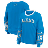 Detroit Lions WEAR by Erin Andrews Women's Plus Size Sport Long-Sleeve T-Shirt Blue - NFL
