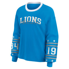 Detroit Lions WEAR by Erin Andrews Women's Plus Size Sport Long-Sleeve T-Shirt Blue - NFL