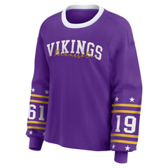 Minnesota Vikings WEAR by Erin Andrews Women's Plus Size Sport Long-Sleeve T-Shirt Purple - NFL