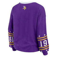 Minnesota Vikings WEAR by Erin Andrews Women's Plus Size Sport Long-Sleeve T-Shirt Purple - NFL