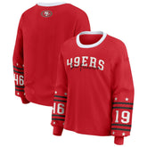 San Francisco 49ers WEAR by Erin Andrews Women's Plus Size Sport Long-Sleeve T-Shirt Scarlet - NFL