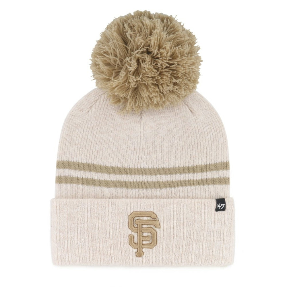 San Francisco Giants '47 Women's Latte Cuffed Knit Hat with Pom Clearance