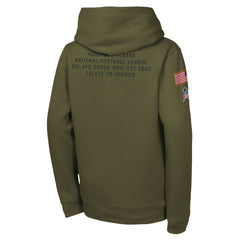 Houston Texans Youth 2025 Salute to Service Club Fleece Hoodie Olive - Nike