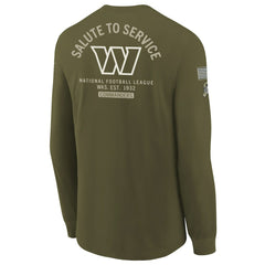 Washington Commanders Youth 2025 Salute to Service Sideline Long Sleeve T-Shirt Olive - Nike