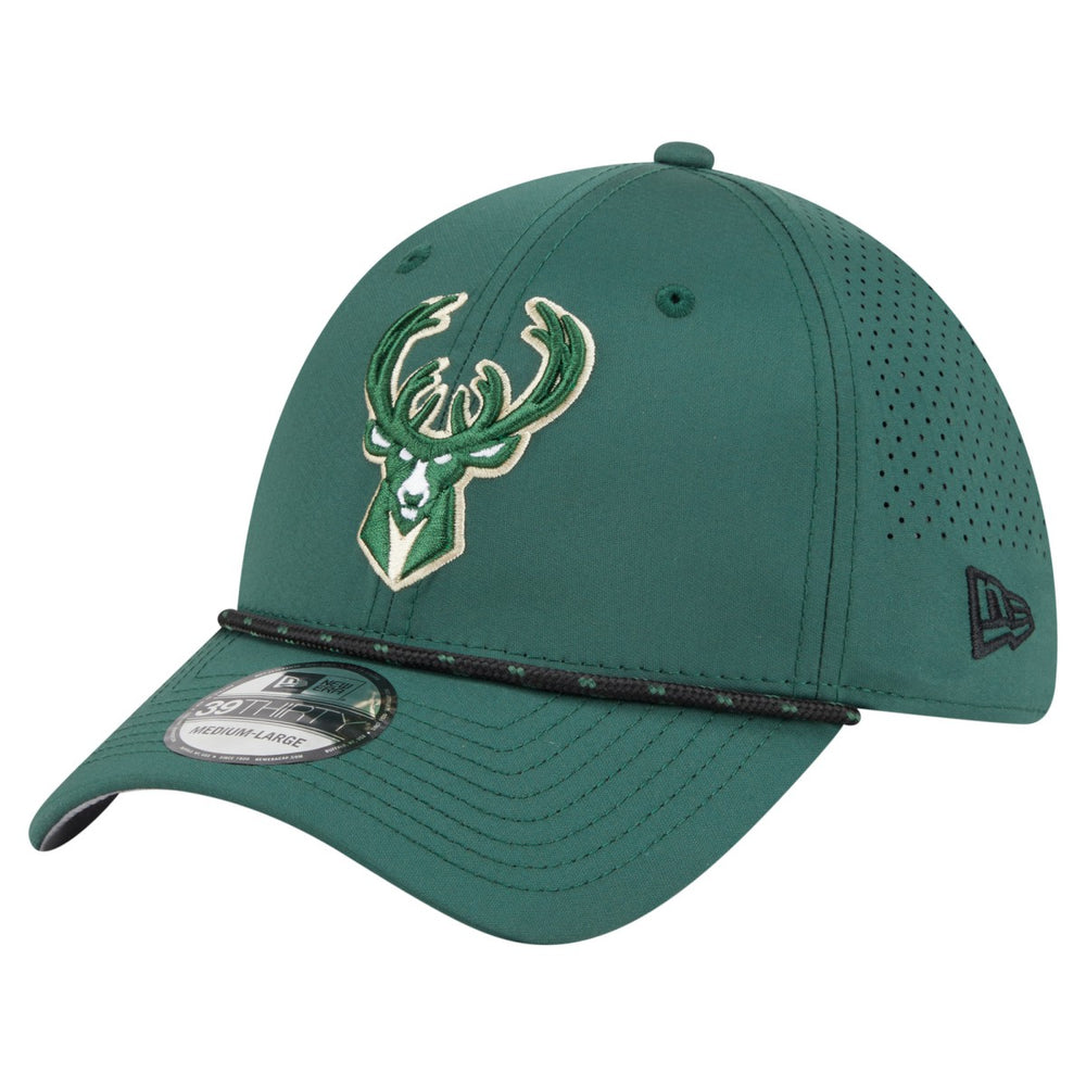 New Era - Milwaukee Bucks Featherweight Poly Rope Flex 39Thirty Hat - Hunter Green