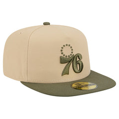 New Era - Philadelphia 76ers Color Pack Two-Tone 59FIFTY A-Frame Fitted Hat - Tan