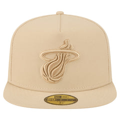 New Era - Miami Heat Color Pack A-Frame 59FIFTY Fitted Hat - Khaki