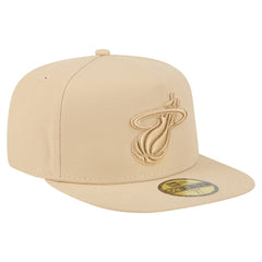 New Era - Miami Heat Color Pack A-Frame 59FIFTY Fitted Hat - Khaki
